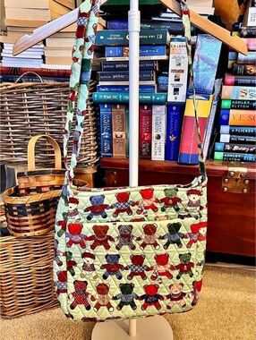Vera Bradley Little Hipster Crossbody Bag in Green & Red
